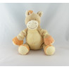 Doudou ane cheval zébre écru orange BENGY