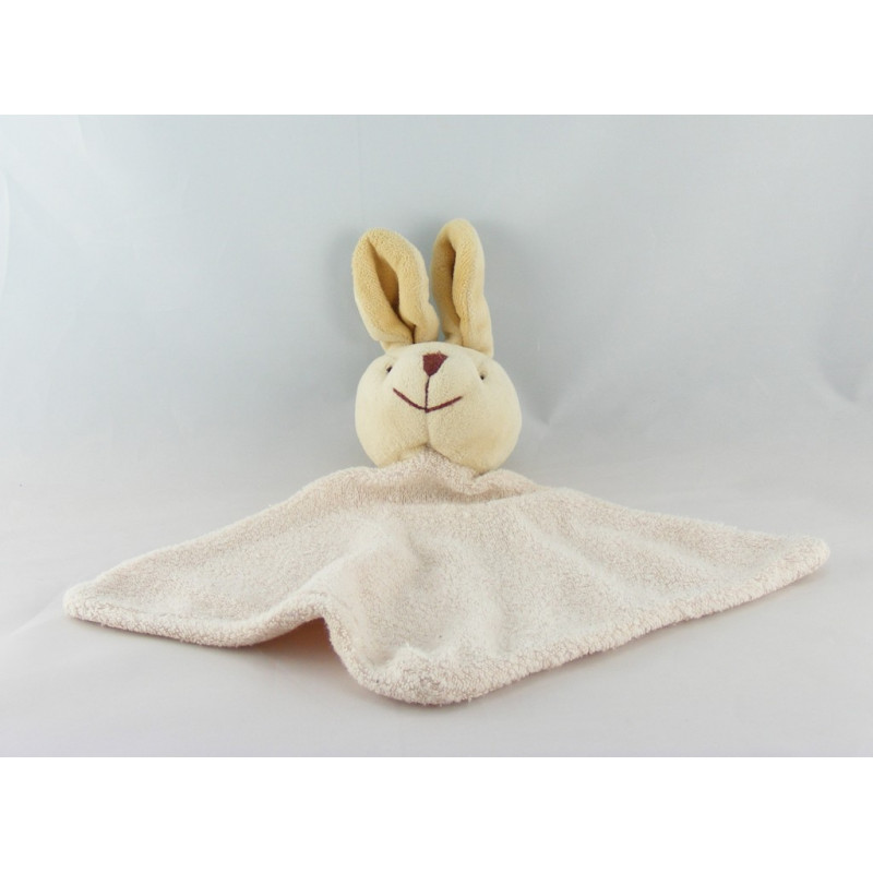 Doudou plat éponge rose lapin COMPTINE 