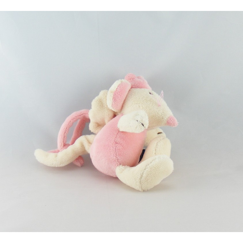 Doudou chauve souris mauve orange miroir SCRATCH