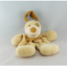 Doudou plat chien cocard rayé beige CREDIT AGRICOLE