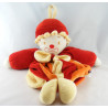 Doudou Clown rouge orange Sucre d'orge
