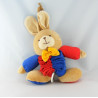 Doudou lapin bleu jaune vert IKEA