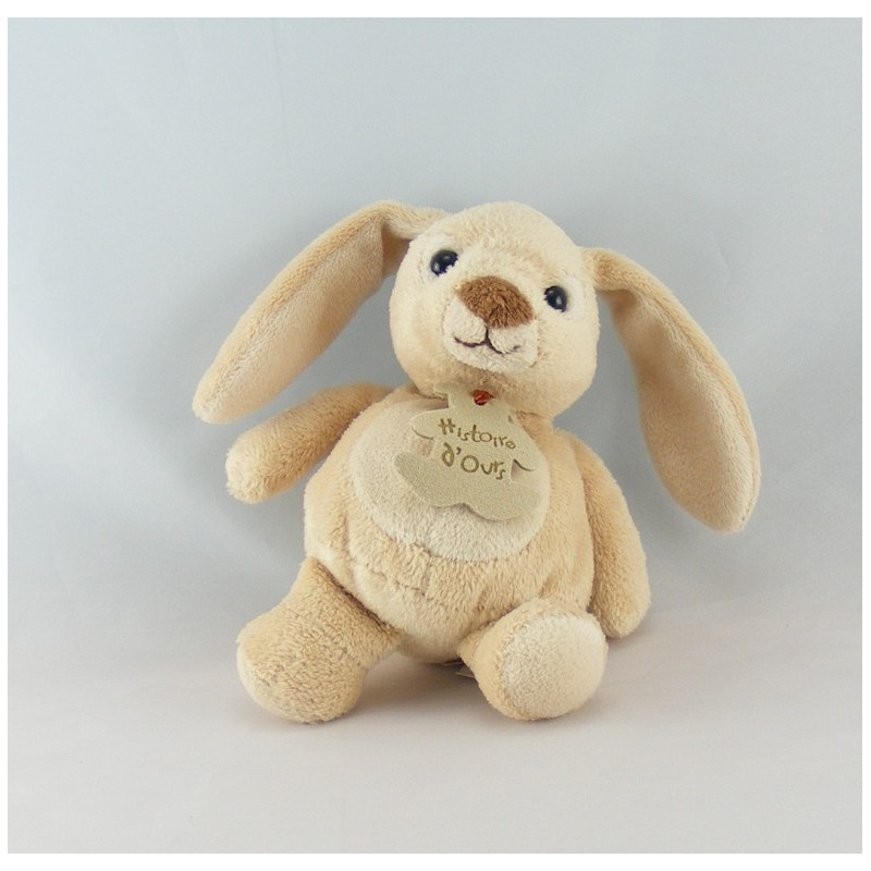 Doudou lapin blanc nez rose HISTOIRE D'OURS