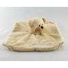 Doudou plat carré ours beige ORCHESTRA