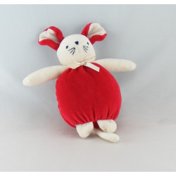 Doudou plat souris rouge SUCRE D'ORGE