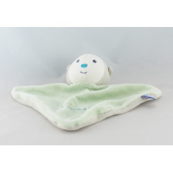 Doudou plat hibou rose blanc SUCRE D'ORGE