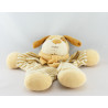 Doudou plat chien cocard rayé beige CREDIT AGRICOLE
