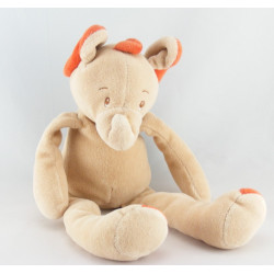 Doudou musical éléphant marron rouge JOLLYBABY 