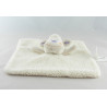 Doudou plat mouton blanc nuage bleu KIMBALOO
