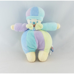 Doudou Clown rouge orange Sucre d'orge