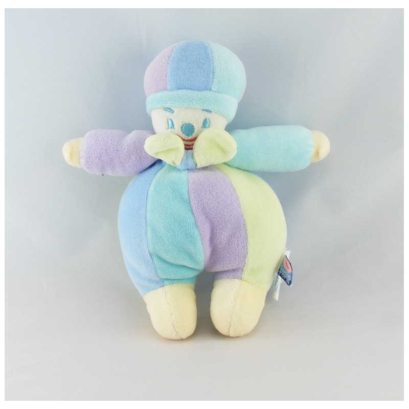 Doudou Clown rouge orange Sucre d'orge