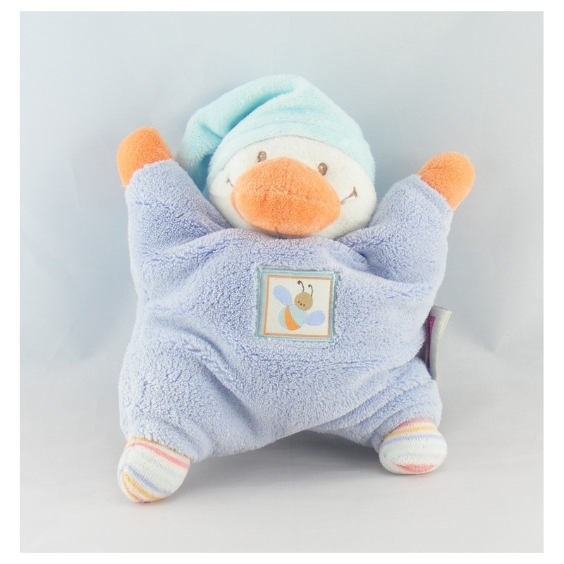 Doudou canard beige bleu orange NATTOU