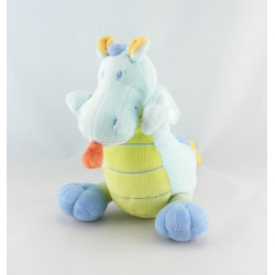 Doudou dragon jaune vert NICOTOY