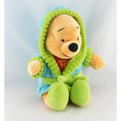 Peluche Tigrou en pyjama robe de chambre peignoir vert mauve DISNEY