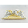 Doudou plat un amour de lapin jaune VETIR