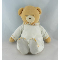 Doudou ours pyjama blanc coeur rose KALOO