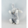 Doudou lapin blanc gris tout doux DOUDOU ET COMPAGNIE