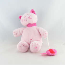 Doudou lapin blanc robe rose fleurs KIMBALOO LA HALLE