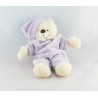 Doudou ours mauve grelot CMP