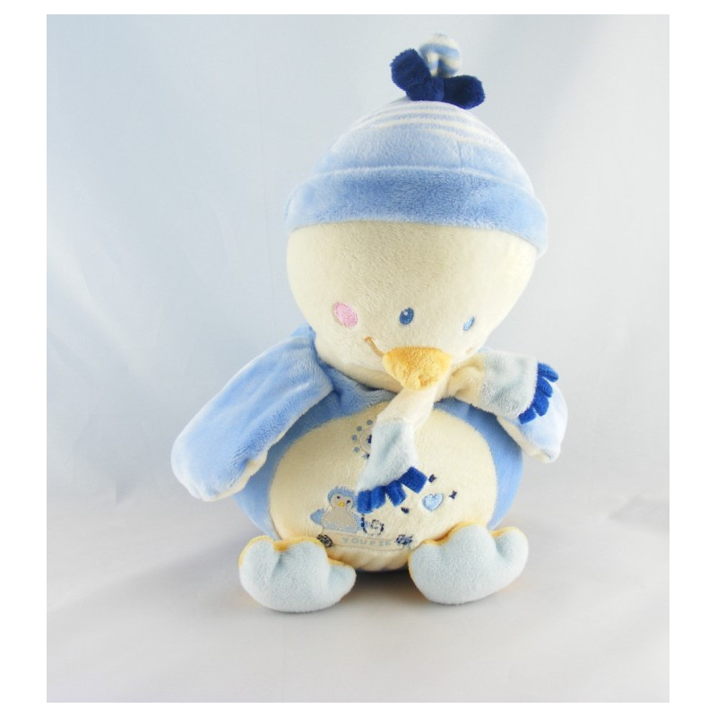 Doudou pingouin bleu blanc Youpik NICOTOY