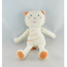 Doudou chat orange nez rouge SUCRE D'ORGE