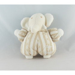 Doudou écureuil gilet rayé bleu poche TARTINE ET CHOCOLAT