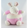 Doudou lapin blanc rose BABYSUN
