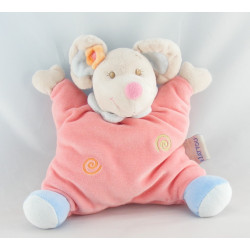 Doudou semi plat souris rose NATTOU 