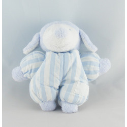 Doudou raton laveur blanc bleu rayé TARTINE ET CHOCOLAT