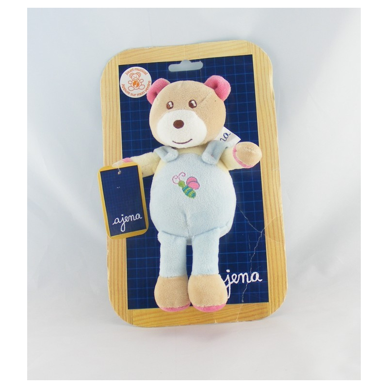 Doudou ours bleu AJENA