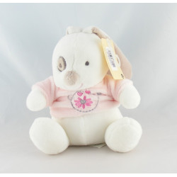 Doudou lapin blanc rose Luminou 