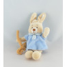 Mini Doudou  lapin bleu avec carotte JOLLYBABY