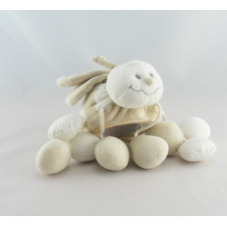 Doudou hochet éléphant bleu vert JOLLYBABY