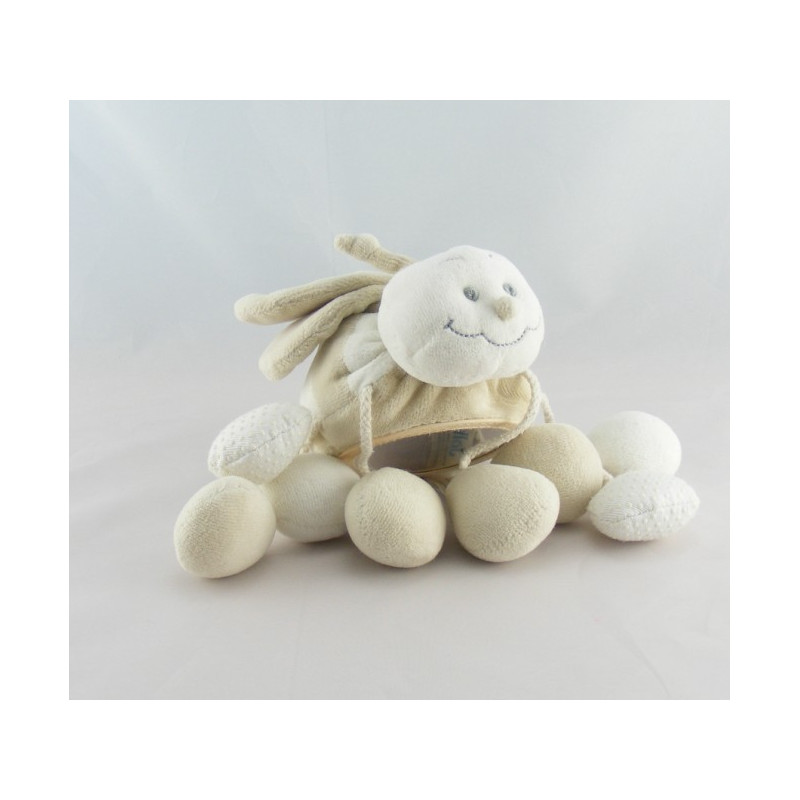 Doudou hochet éléphant bleu vert JOLLYBABY