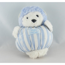 Doudou plat hérisson bleu rayé TARTINE ET CHOCOLAT 