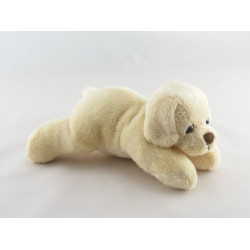 Doudou chiot chien blanc couché MAX ET SAX