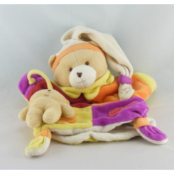 Doudou et compagnie plat ours Marcus avec bébé poches