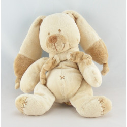 Doudou lapin écru beige avec écharpe NICOTOY