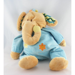 Doudou souris bleu oreille verte dentition NATTOU 