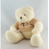 Doudou ours blanc bleu vert jaune CHARLY ET CIE