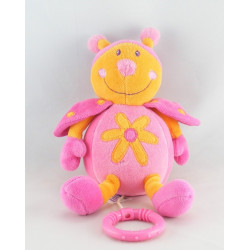 Doudou papillon coccinelle rose orange BABYSUN
