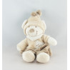 Doudou ours marron beige empreintes NICOTOY VETIR