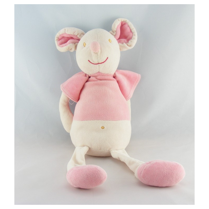 Doudou souris rose SUCRE D'ORGE
