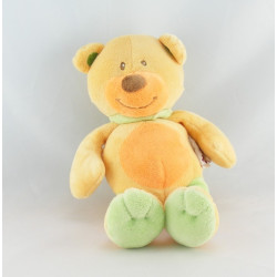 Doudou ours orange vert bleu BENGY