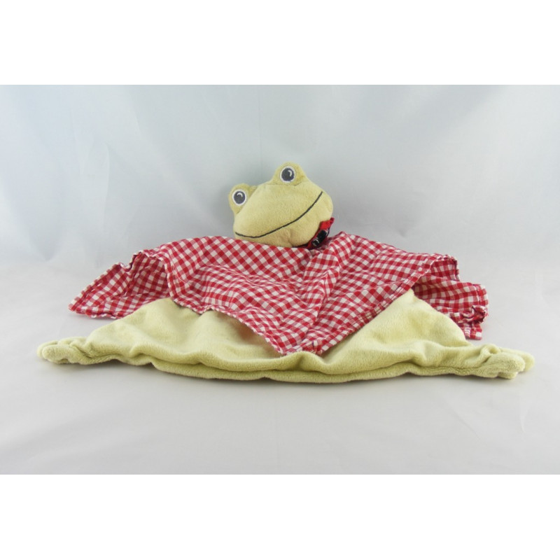 Doudou plat grenouille vert bandanas IKEA