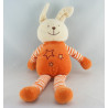 Doudou plat lapin orange étoile KIABI BEBE