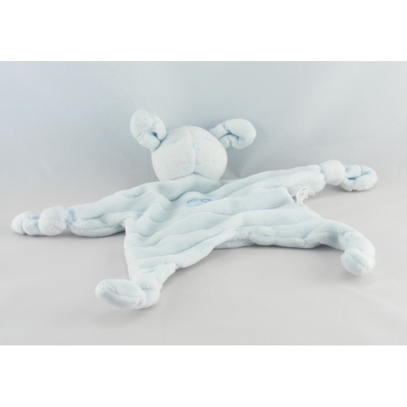 Doudou plat lapin bleu CARREFOUR