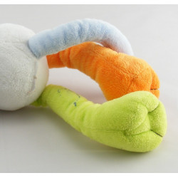 Doudou ours blanc bleu vert orange The best KIMBALOO