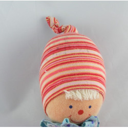 Doudou plat poupée lutin rose bleu pois KATHE KRUSE 