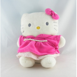 Doudou chat HELLO KITTY rose fleurs SANRIO LICENSE 